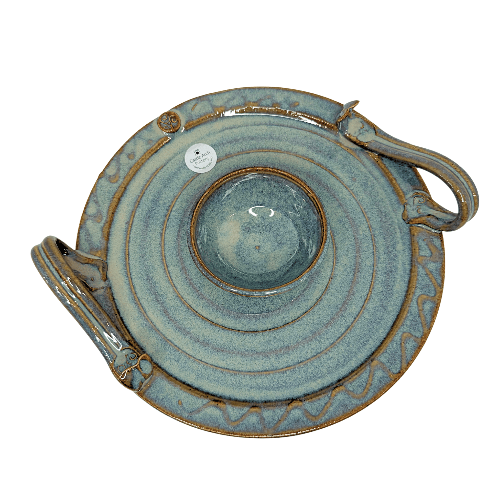 Triskele Party Plate Handmade Irish Pottery - The Celtic Gift Store - Kitchenware