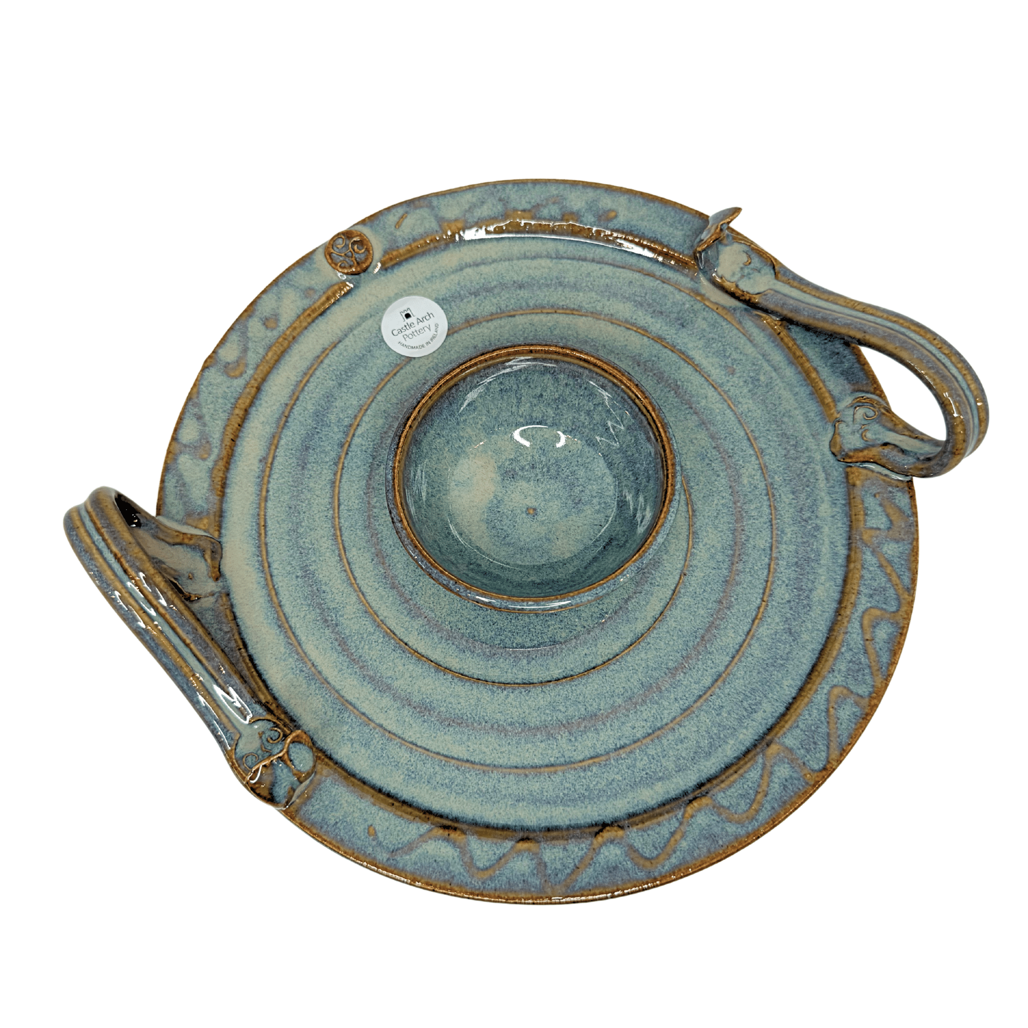 Triskele Party Plate Handmade Irish Pottery - The Celtic Gift Store - Kitchenware