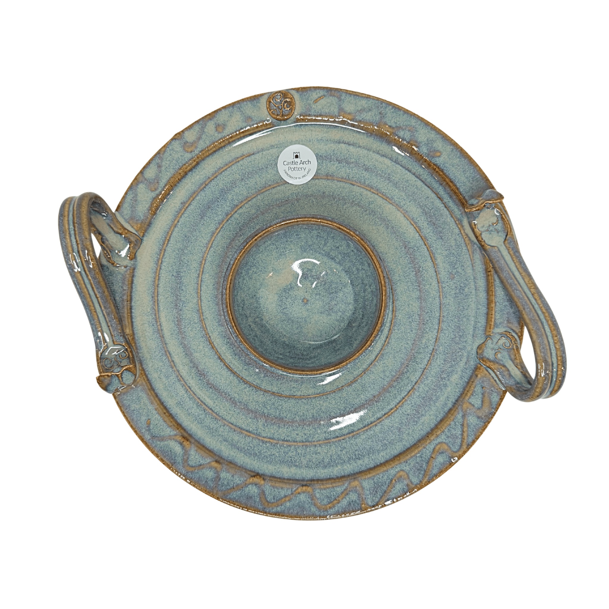 Triskele Party Plate Handmade Irish Pottery - The Celtic Gift Store - Kitchenware