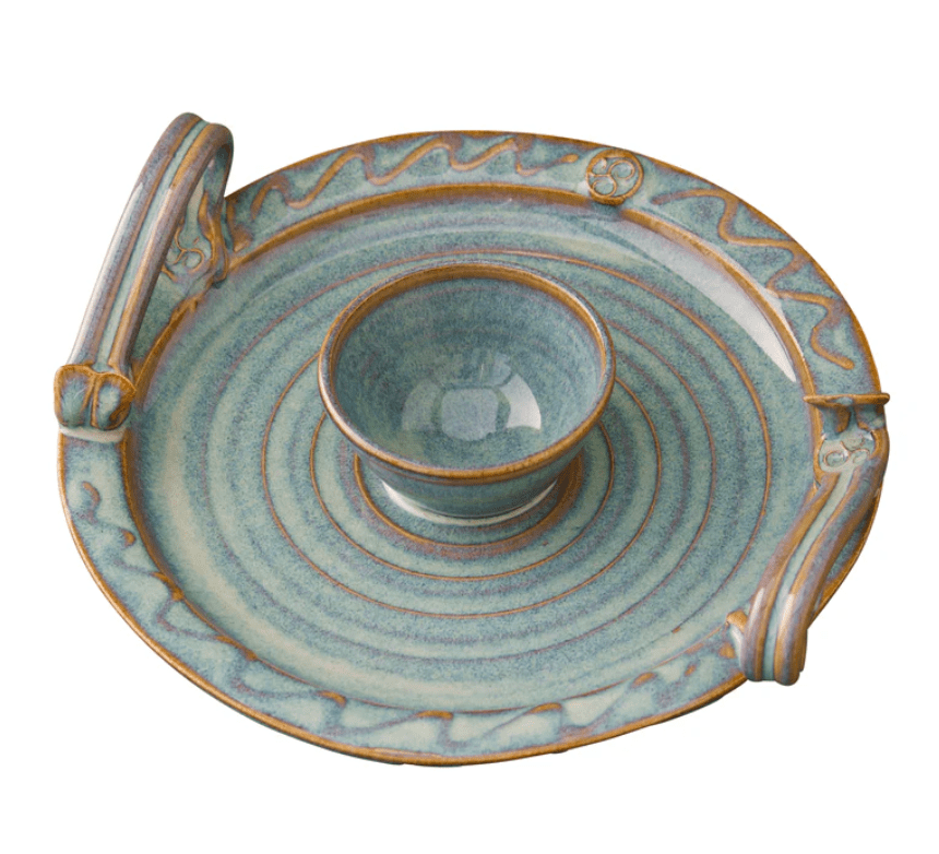 Triskele Party Plate Handmade Irish Pottery - The Celtic Gift Store - Kitchenware