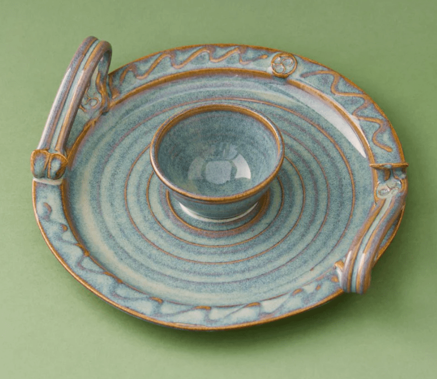 Triskele Party Plate Handmade Irish Pottery - The Celtic Gift Store - Kitchenware