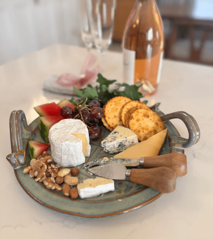 Triskele Serving Plate Handmade Irish Pottery - Large - The Celtic Gift Store - Tableware