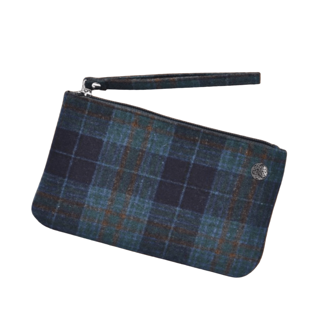 Tweed Wristlet with Celtic Button - The Celtic Gift Store - Handbags