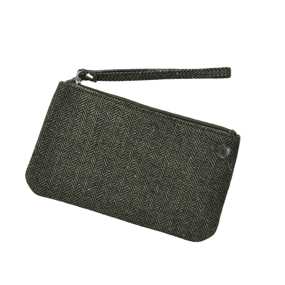 Tweed Wristlet with Celtic Button - The Celtic Gift Store - Handbags