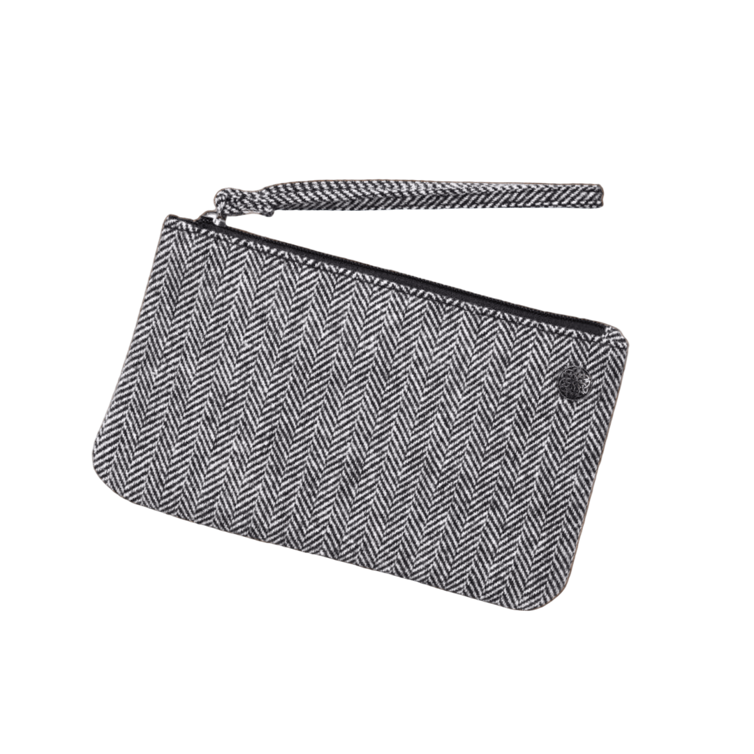 Tweed Wristlet with Celtic Button - The Celtic Gift Store - Handbags