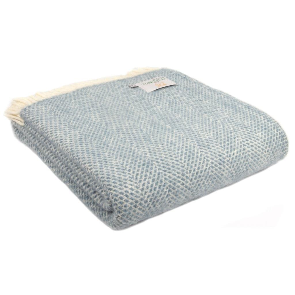 Tweedmill Beehive Petrol Wool Throw 100% Pure Wool