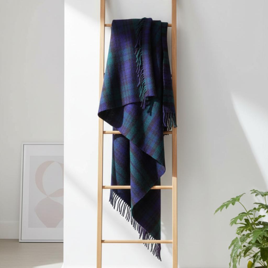 Tweedmill Blackwatch Tartan Wool Throw Expertly Crafted from 100% Pure Wool