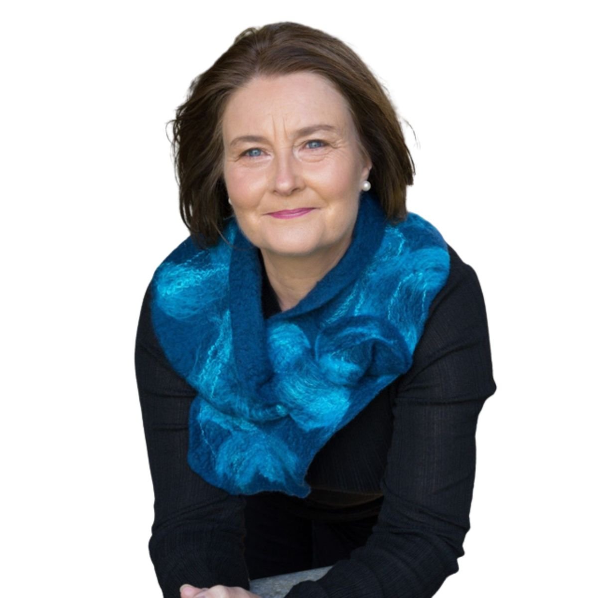 Valentia Ruffle Scarf Blue