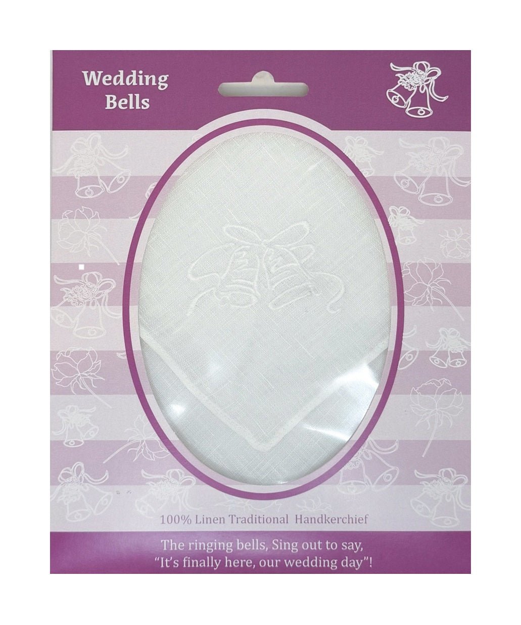 Wedding Bells Embroidered Irish Linen Handkerchief - The Celtic Gift Store - Clothing Accessories