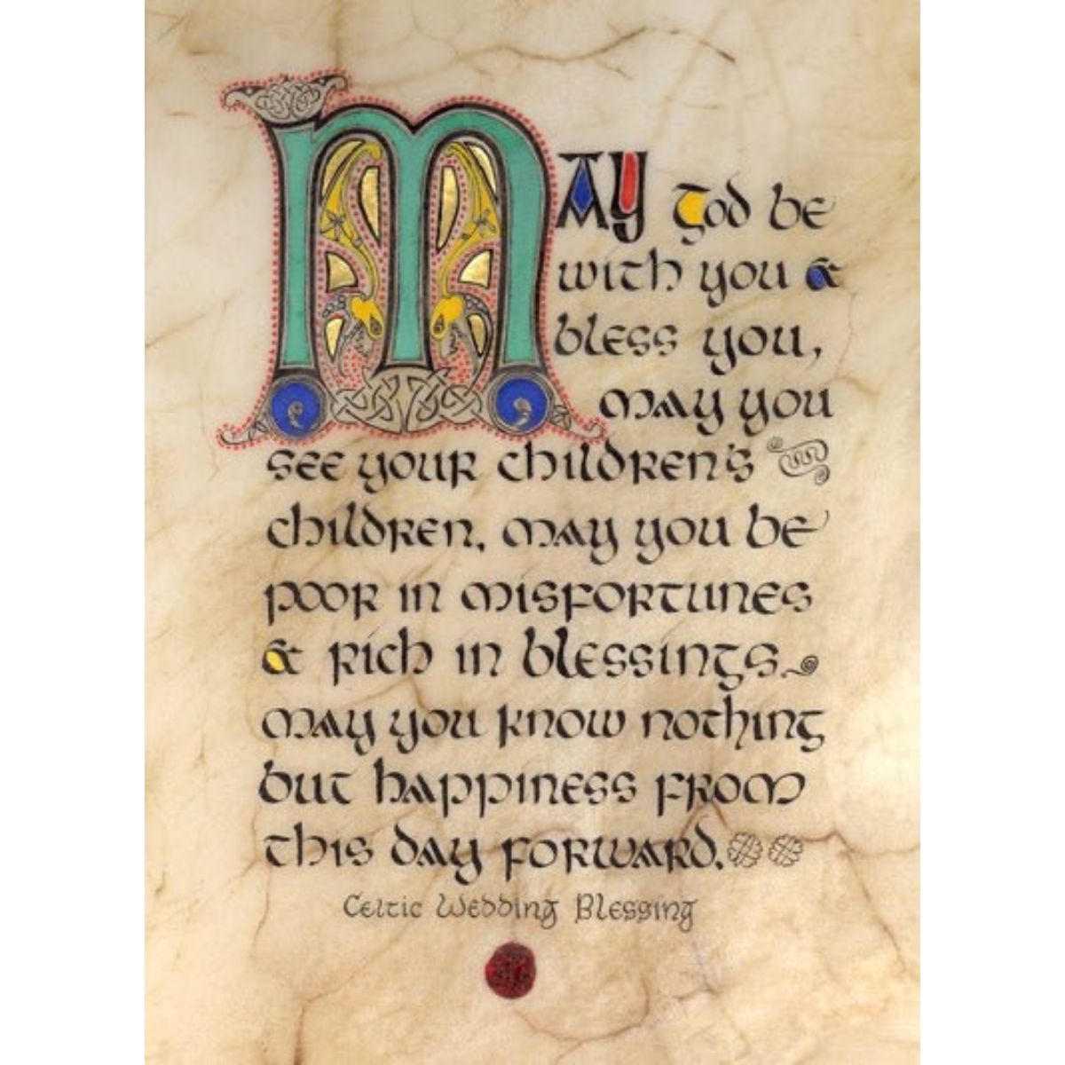 Wedding Blessing in Wooden Frame