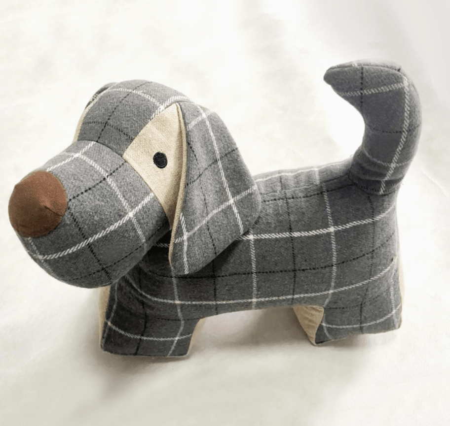 Weighted Grey Tweed Dog Doorstop - The Celtic Gift Store - Decor
