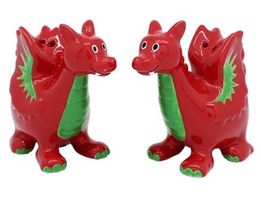 Welsh Dragon Salt and Pepper Shaker Set - The Celtic Gift Store - Tableware
