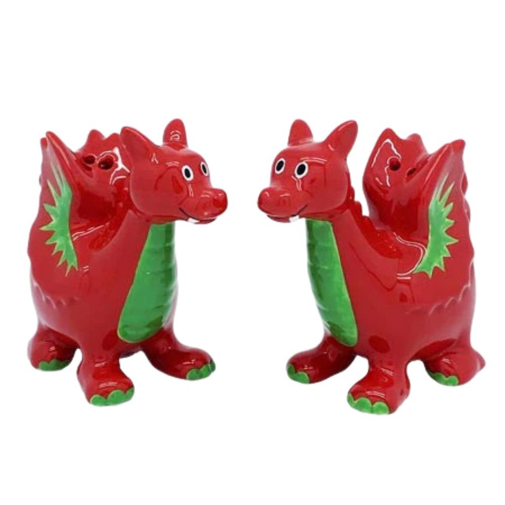 Welsh Dragon Salt and Pepper Shaker Set - The Celtic Gift Store - Tableware