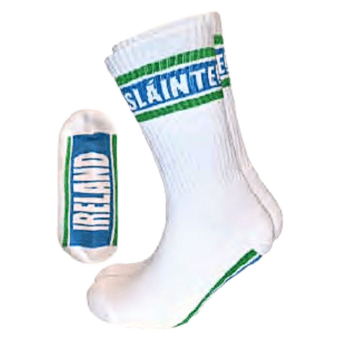 White Slainte Sport Socks - The Celtic Gift Store - Gifts