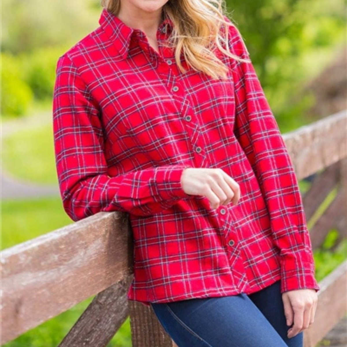 Lee Valley Women's Eskra Flannel Shirt Red Tartan- Royal Stewart (LV27)