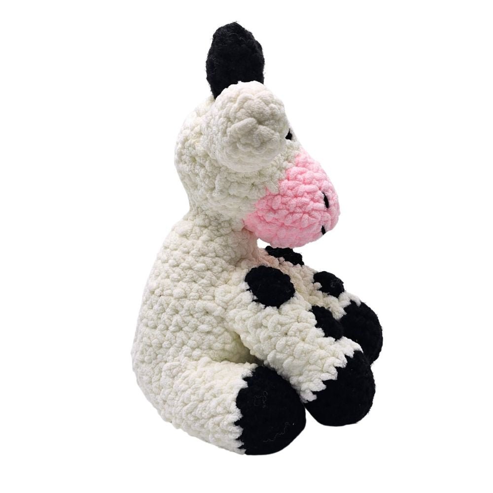 Wonky Woolins Crocheted Cow Stuffed Animal