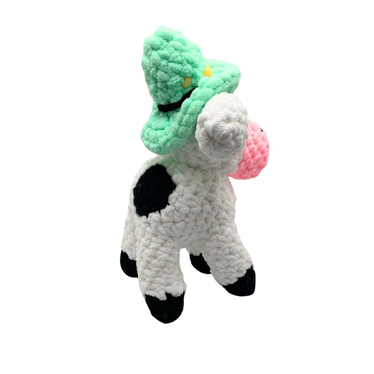 Wonky Woolins Crocheted Leprechaun Cow Stuffed Animal - The Celtic Gift Store - Stuffed Animals - Kids - Gifts