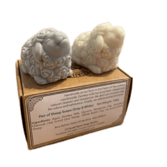 12 Quail Farm Pair of Sheep - Grey and White - The Celtic Gift Store - Beauty and Wellness