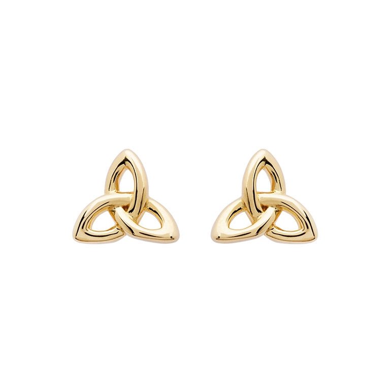 14k Gold Vermeil Trinity Knot Stud Earrings - The Celtic Gift Store - Earrings