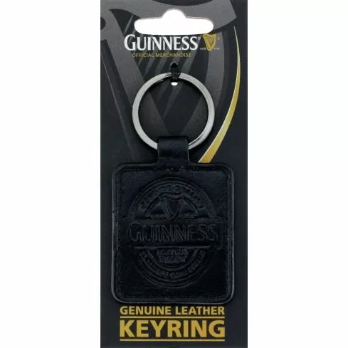 Guinness Black Leather Key Ring