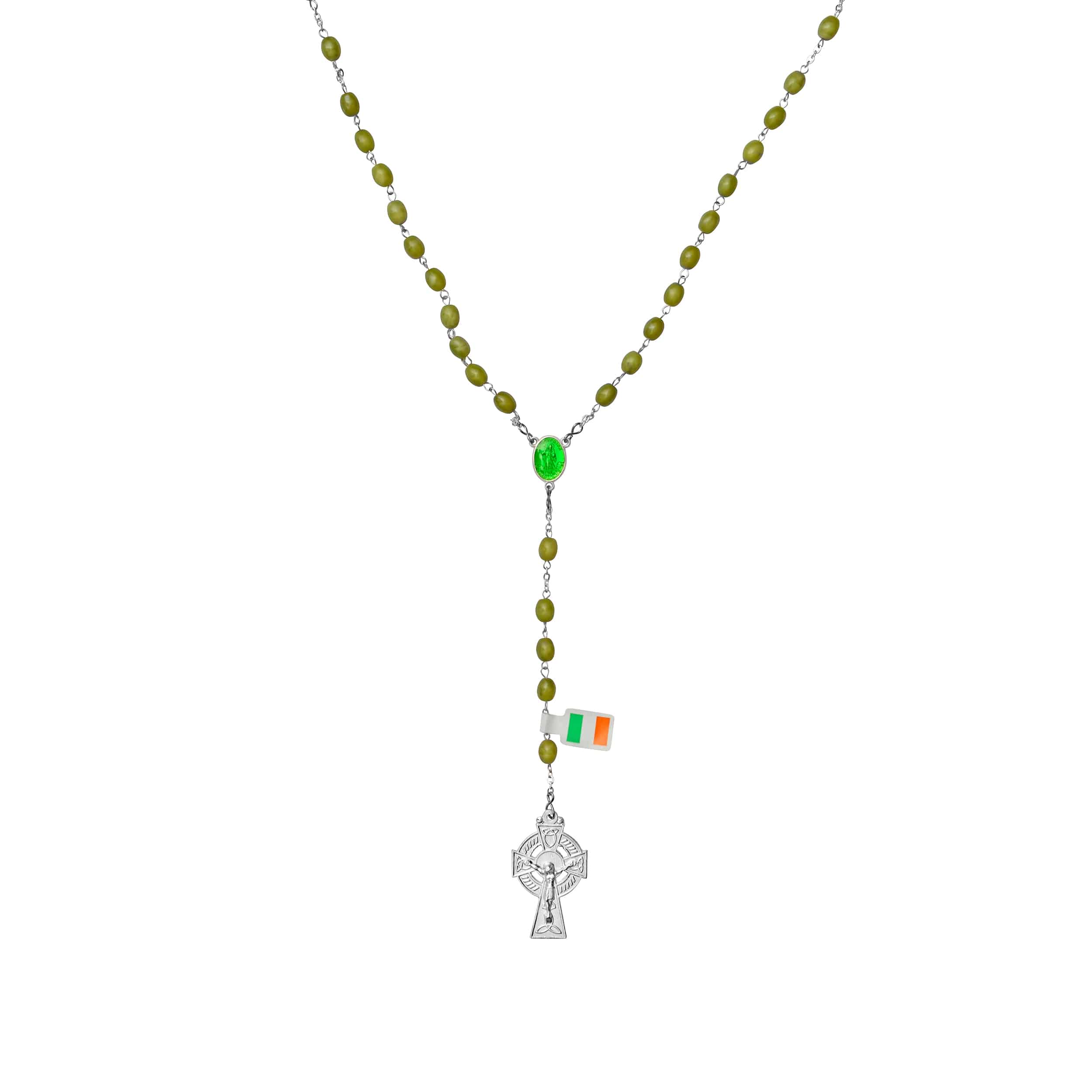 Connemara Marble Full Rosary with Oval Beads