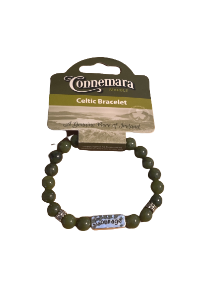 Connemara Marble Courage Message Bracelet