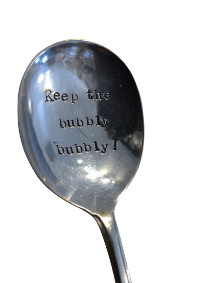 'Keep the bubbly bubbly' Champagne Spoon