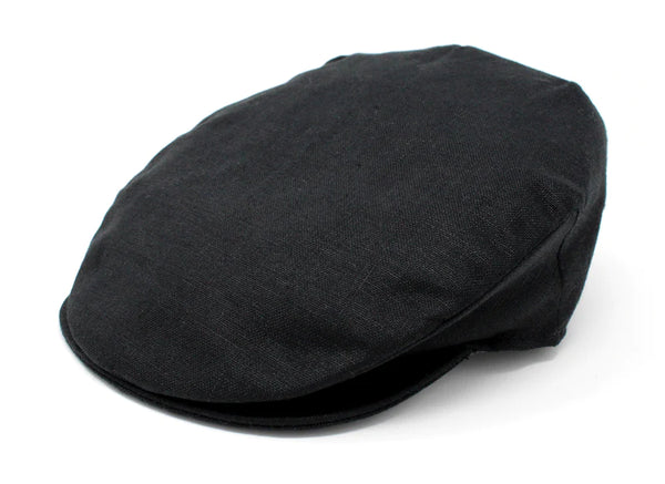 Hanna Hats Donegal Touring Cap Linen - Black