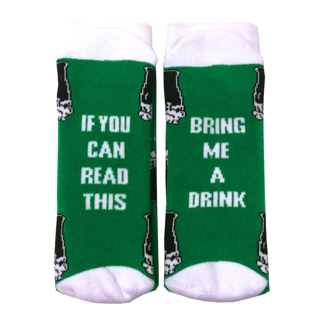 Black/ Green Pint Bring Me a Drink Sock