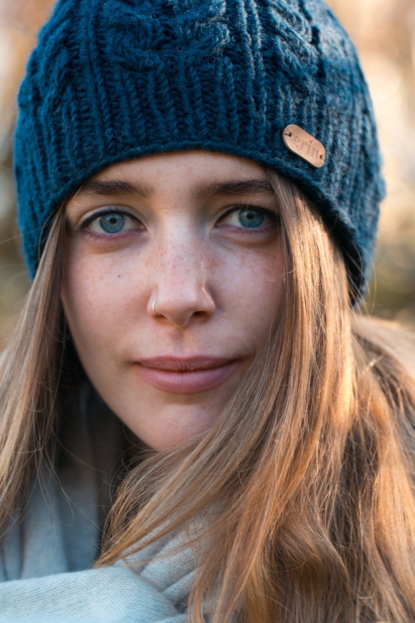 Aran Cable Pullon Hat - Navy - The Celtic Gift Store - Clothing Accessories