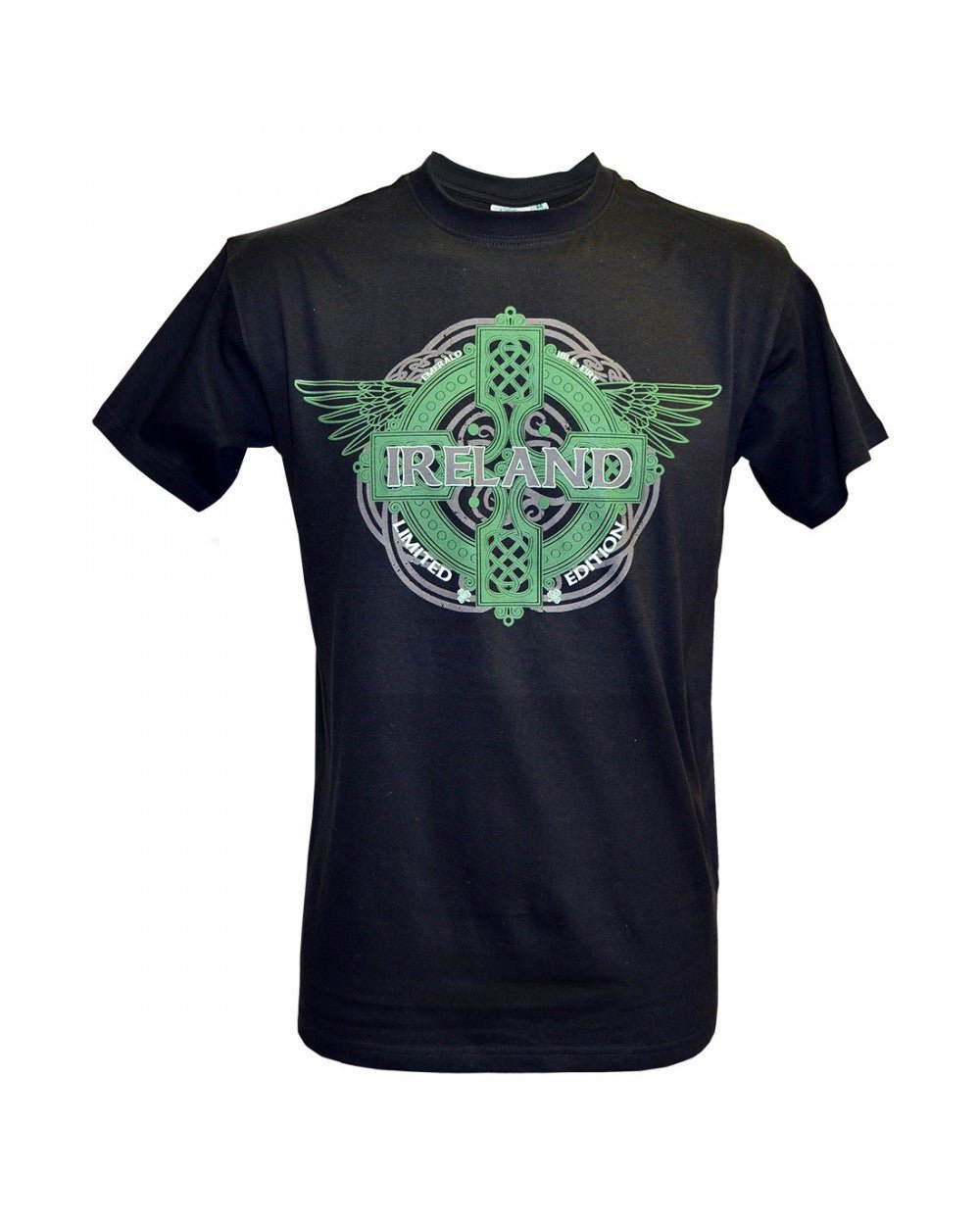 Black Ireland Wings T-Shirt - The Celtic Gift Store - 