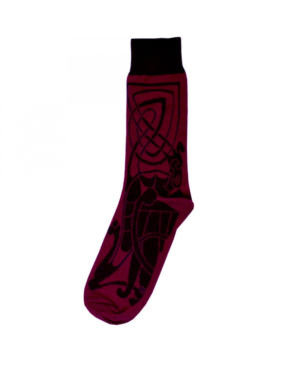 Burgundy/Black Celtic Socks