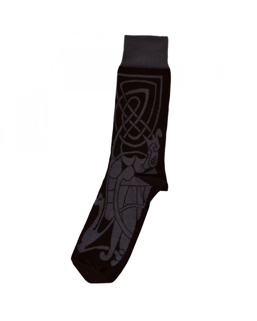 Book of Kells Black and Grey Celtic Knot Men's Socks - The Celtic Gift Store - Clothing