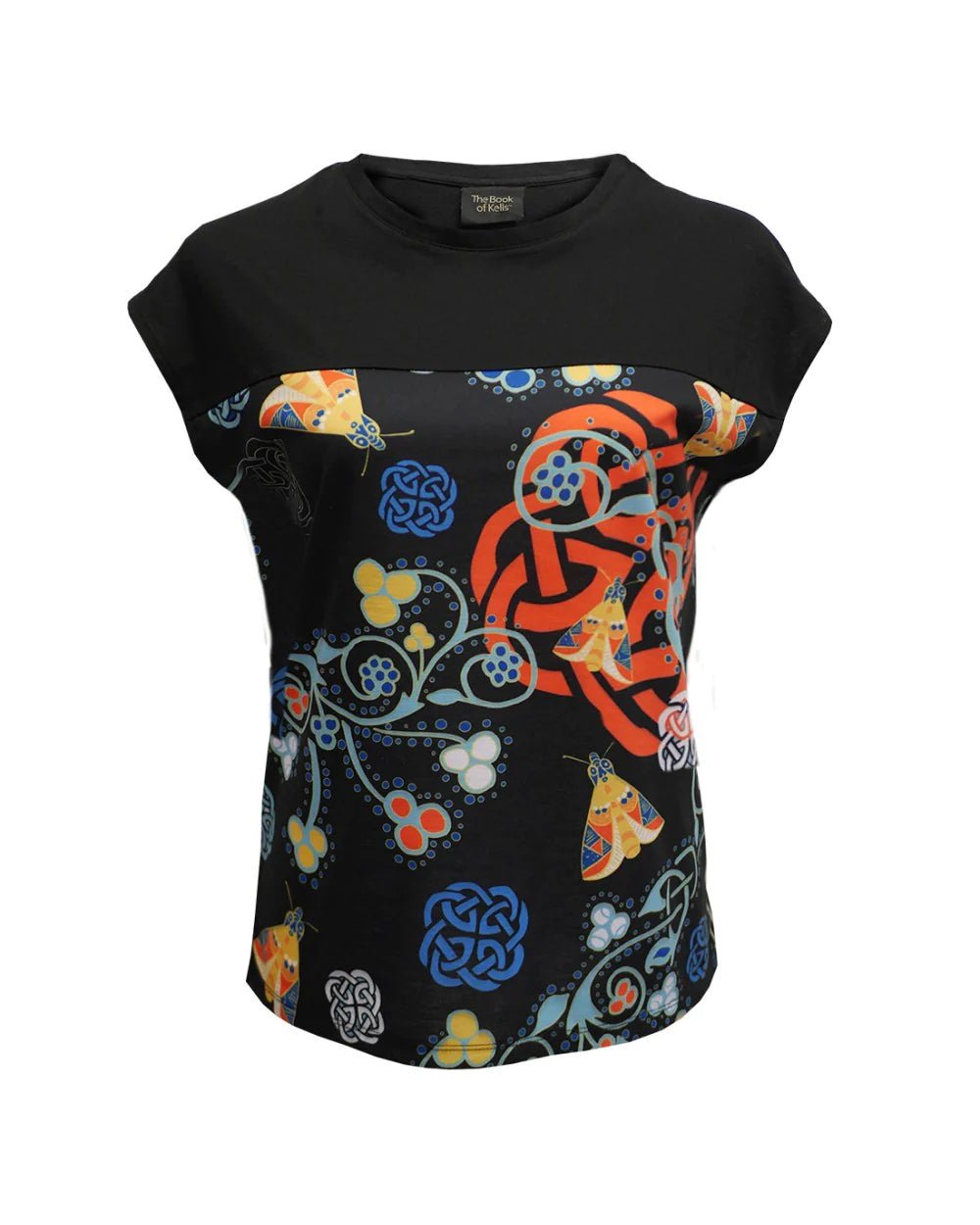 Book Of Kells Celtic Knot Satin Paneled Ladies Top - The Celtic Gift Store - Clothing