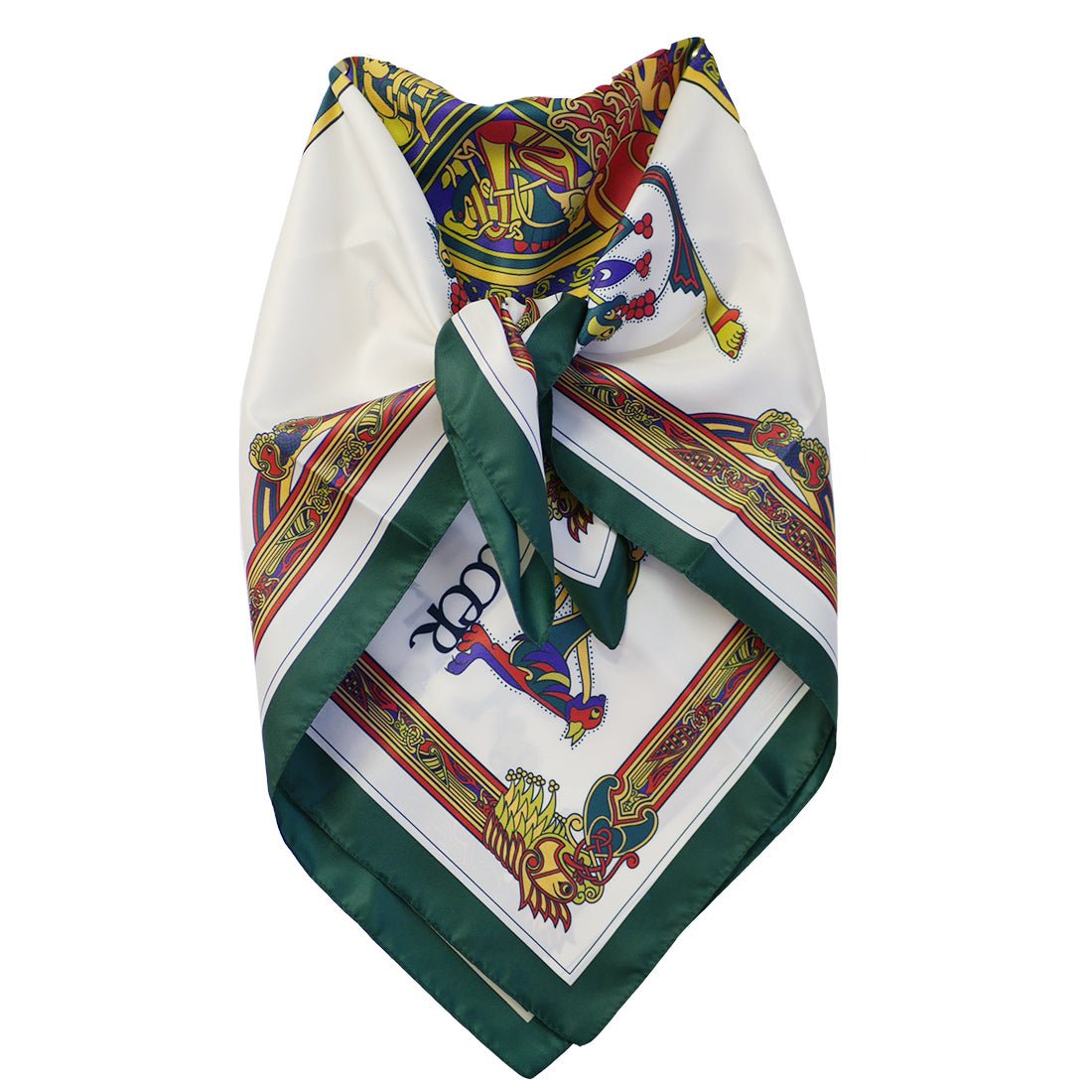Book of Kells Red and Purple Celtic Square Scarf - The Celtic Gift Store - Clothing Accessories