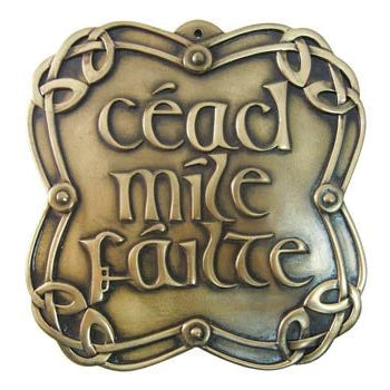 Bronze Cead Mile Failte Wall Plaque - The Celtic Gift Store - Decor
