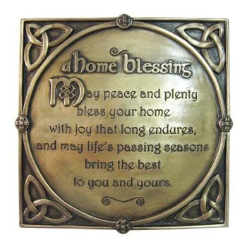 Bronze Irish Home Blessing Plaque - The Celtic Gift Store - Decor