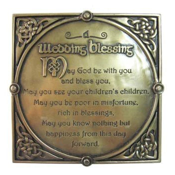 Bronze Wedding Blessing Wall Plaque - The Celtic Gift Store - Decor