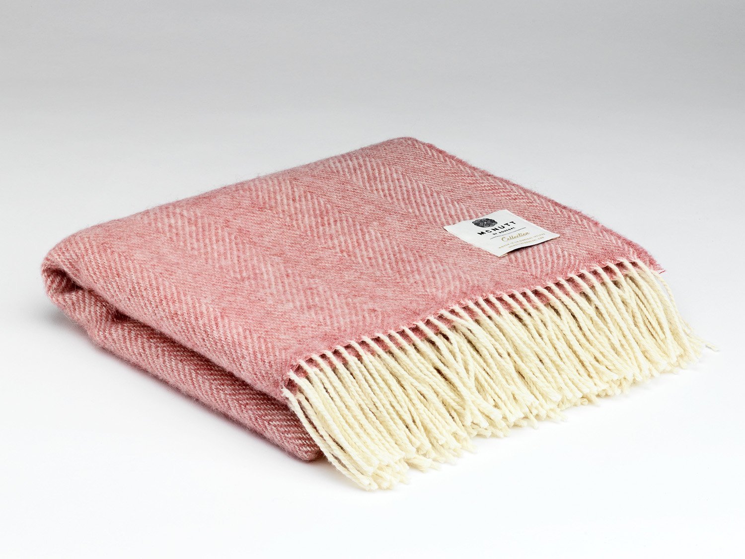 Candy Pink Mini McNutt Wool Throw - The Celtic Gift Store - Blankets and Bedding