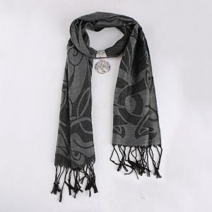 Celtic Jewellery Scarf Tree of Life Black - The Celtic Gift Store - Neckware