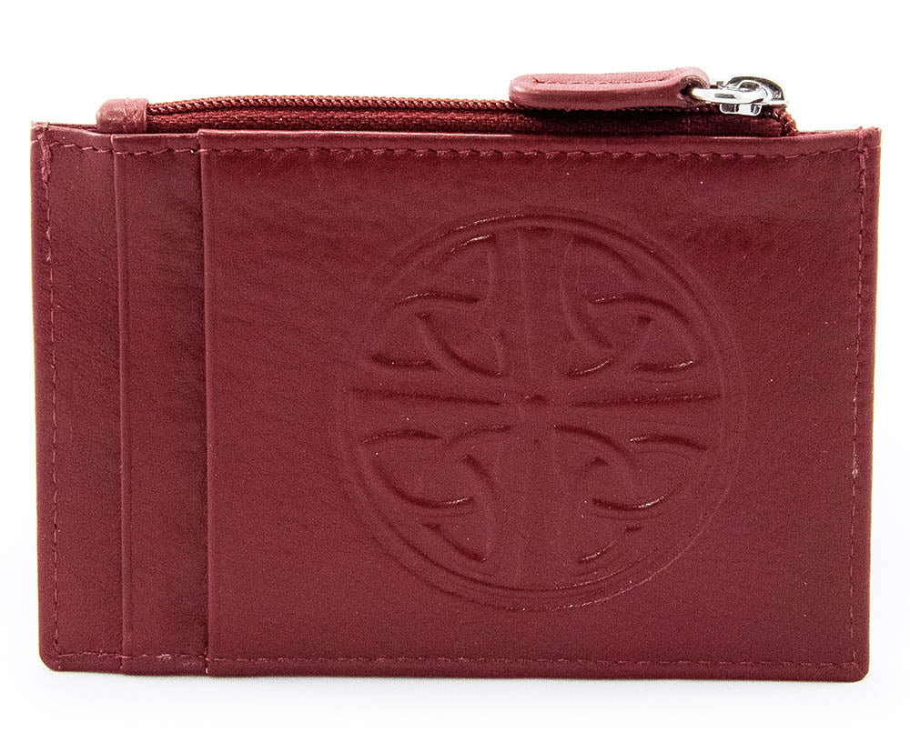 Celtic Knot Leather Wallet - Merlot - The Celtic Gift Store - Wallets