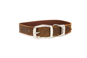 Celtic Leather Dog Collar - The Celtic Gift Store - Pet Supplies