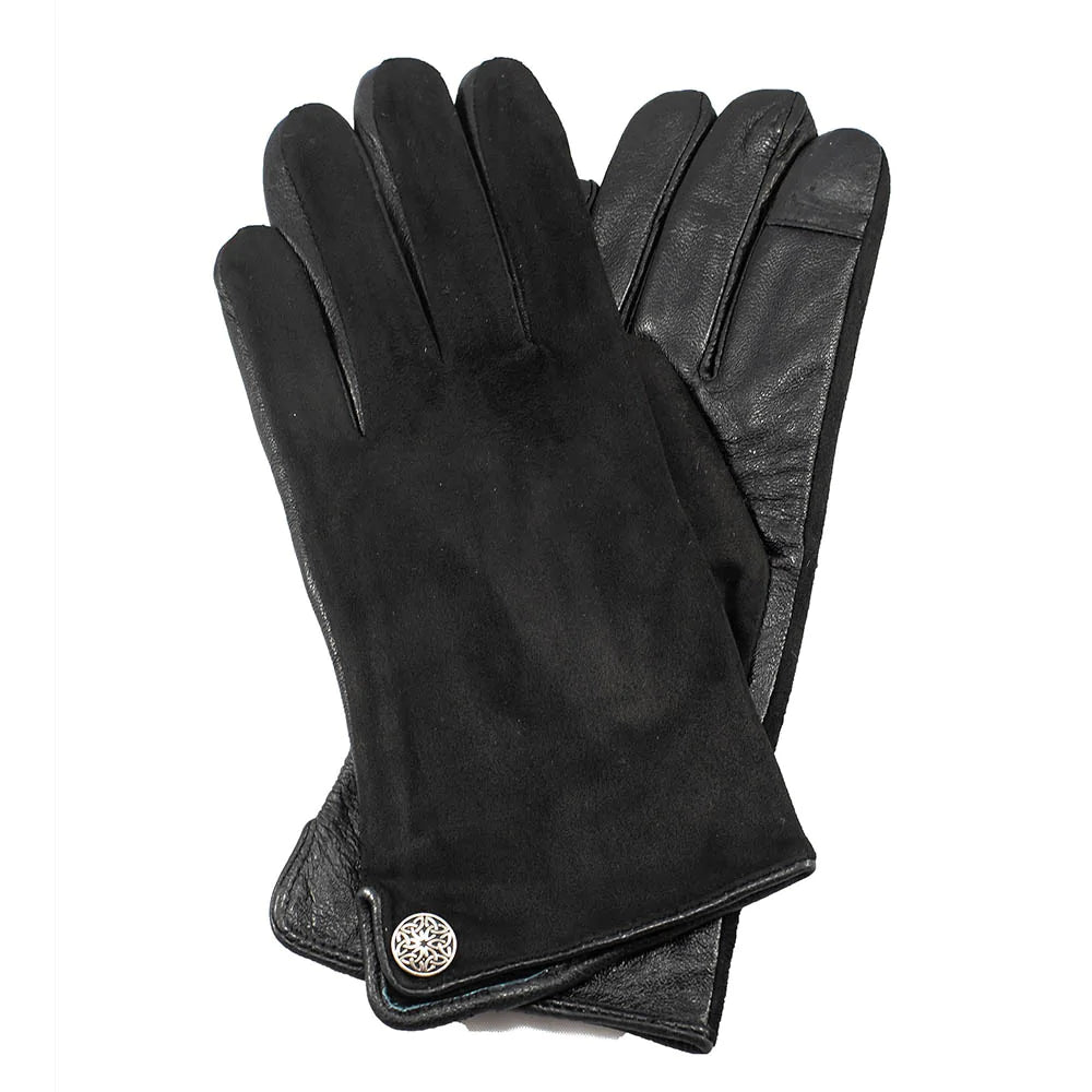 Celtic Suede and Leather Driving Gloves - Black - The Celtic Gift Store - Clothing Accessories