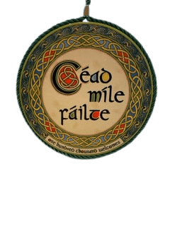 Ceramic Cead Mile Failte Irish Greeting Trivet - Irish Weave - The Celtic Gift Store - Decor