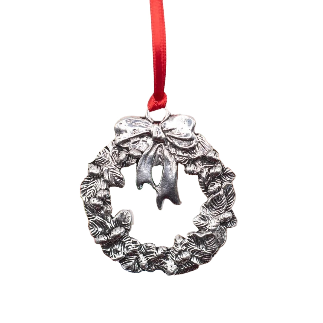 Classic Christmas Decoration in Pewter - Wreath - The Celtic Gift Store - Holiday