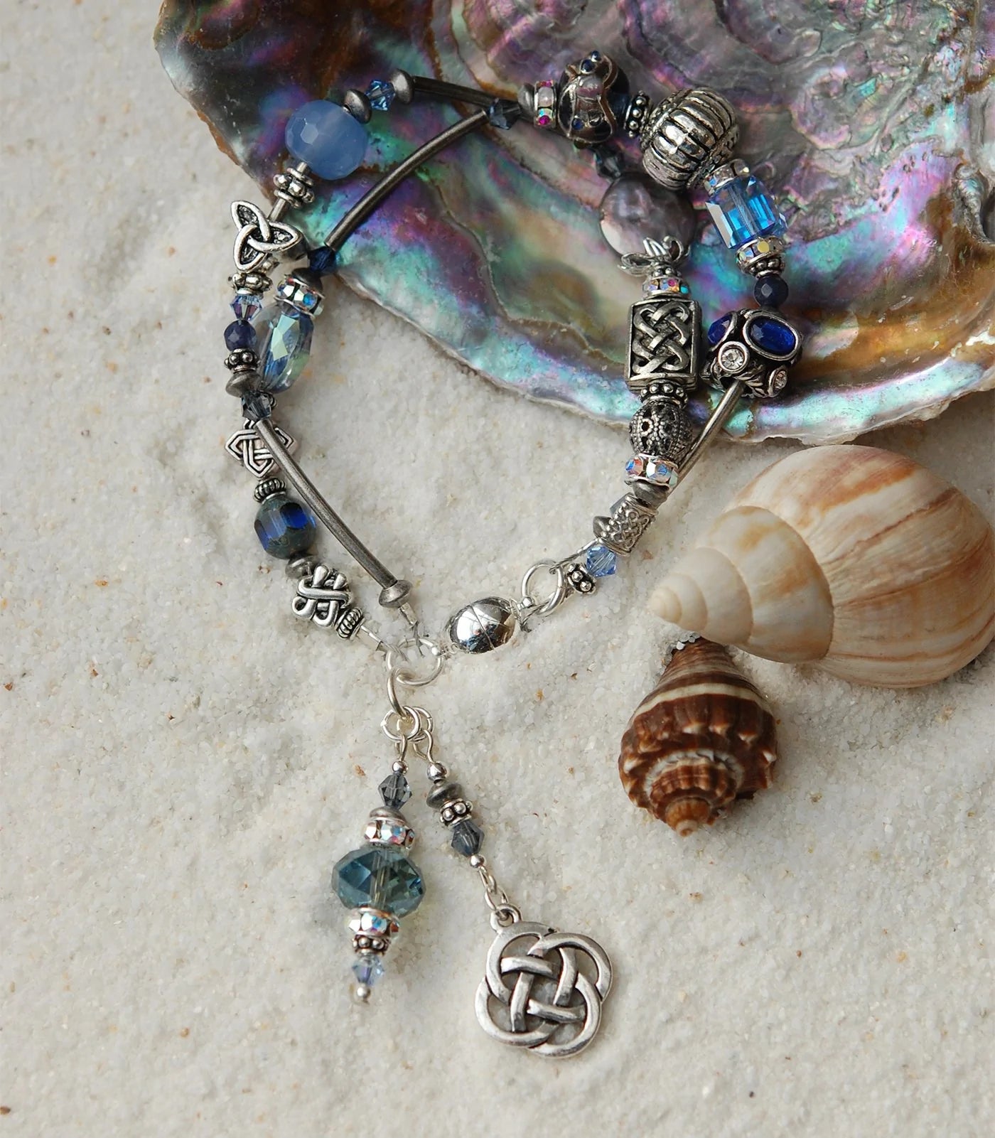 Cliodna Double - strand Sapphire Bracelet - The Celtic Gift Store - bracelets