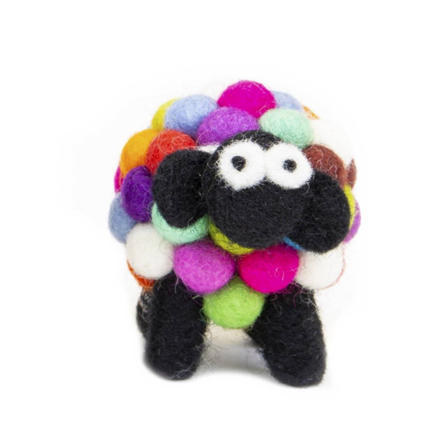 Collectible Felt Sheep - Multicolour (Small) - The Celtic Gift Store - Decor