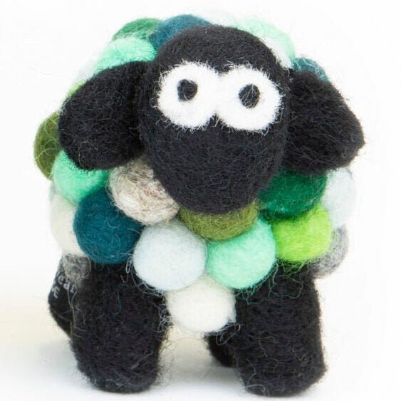 Collectible Felt Sheep - Shades of Green (Small) - The Celtic Gift Store - Decor