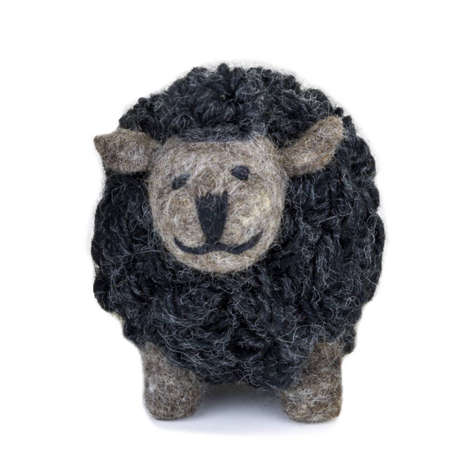 Collectible Knitted Sheep - Charcoal (Medium) - The Celtic Gift Store - Decor