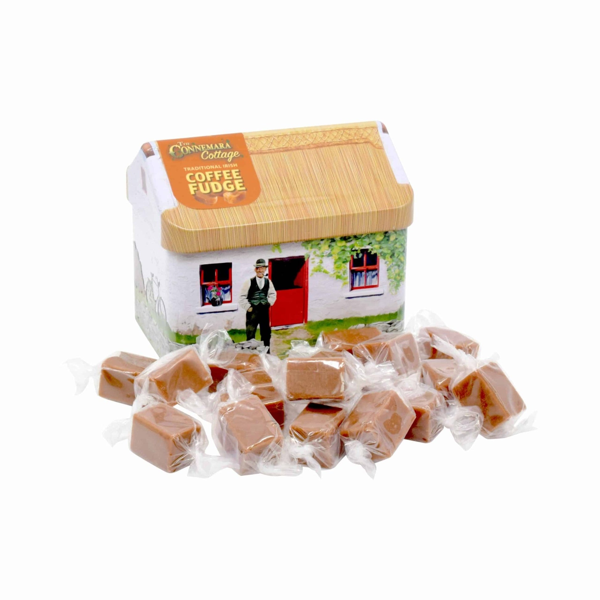 Connemara Cottage Tin of Traditional Irish Coffee Fudge - The Celtic Gift Store - Food